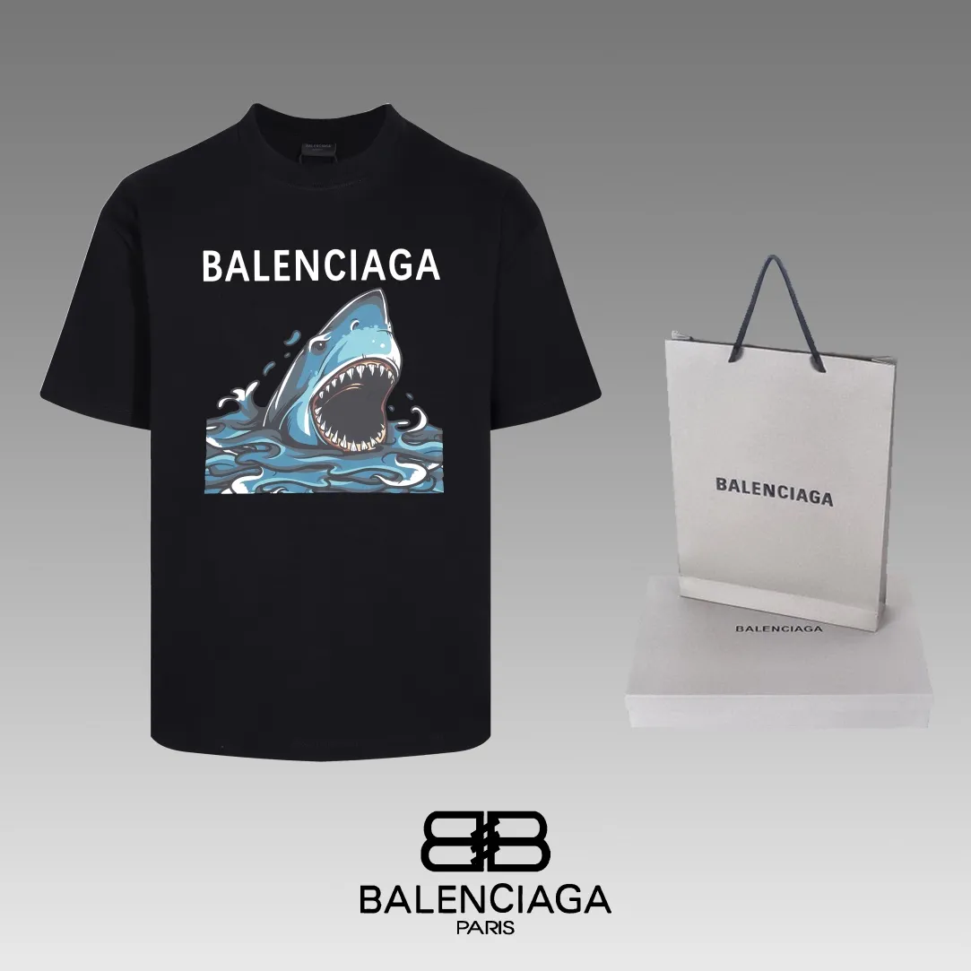 #「 Quality」 《BALENCIAGA 》24SS Classic T Quality - 2 - os 220 -26 280g - 320g - Quality ：Black White Size: XS-S-M-L